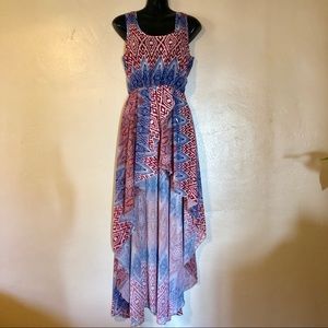 Super Cute LF Blue/Red Maxi Dress- NWT